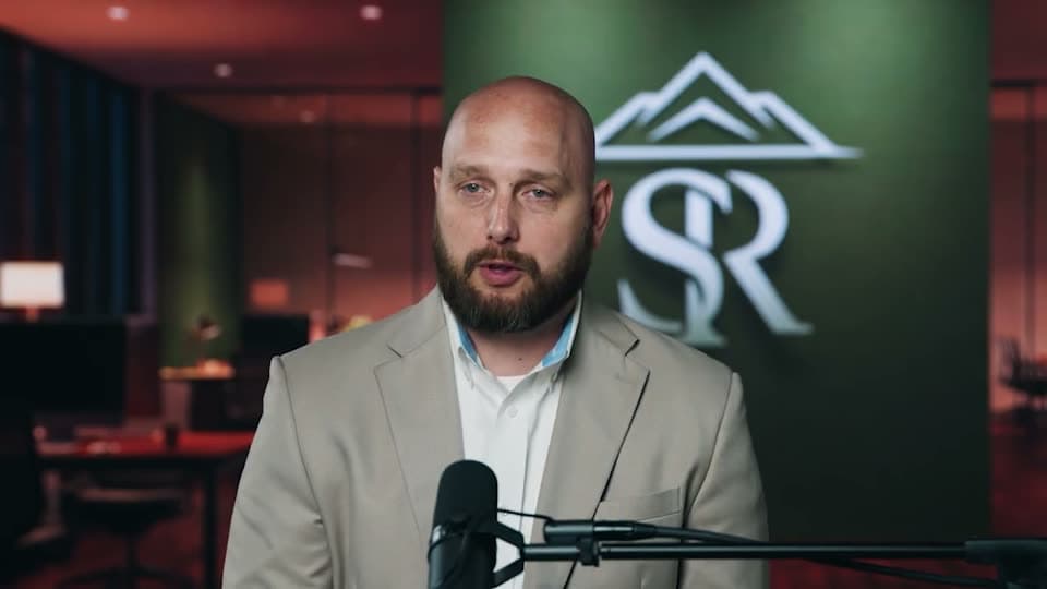 Brandon Gerfen of Stratum Ridge Wealth Partners on camera in the Griffith studio