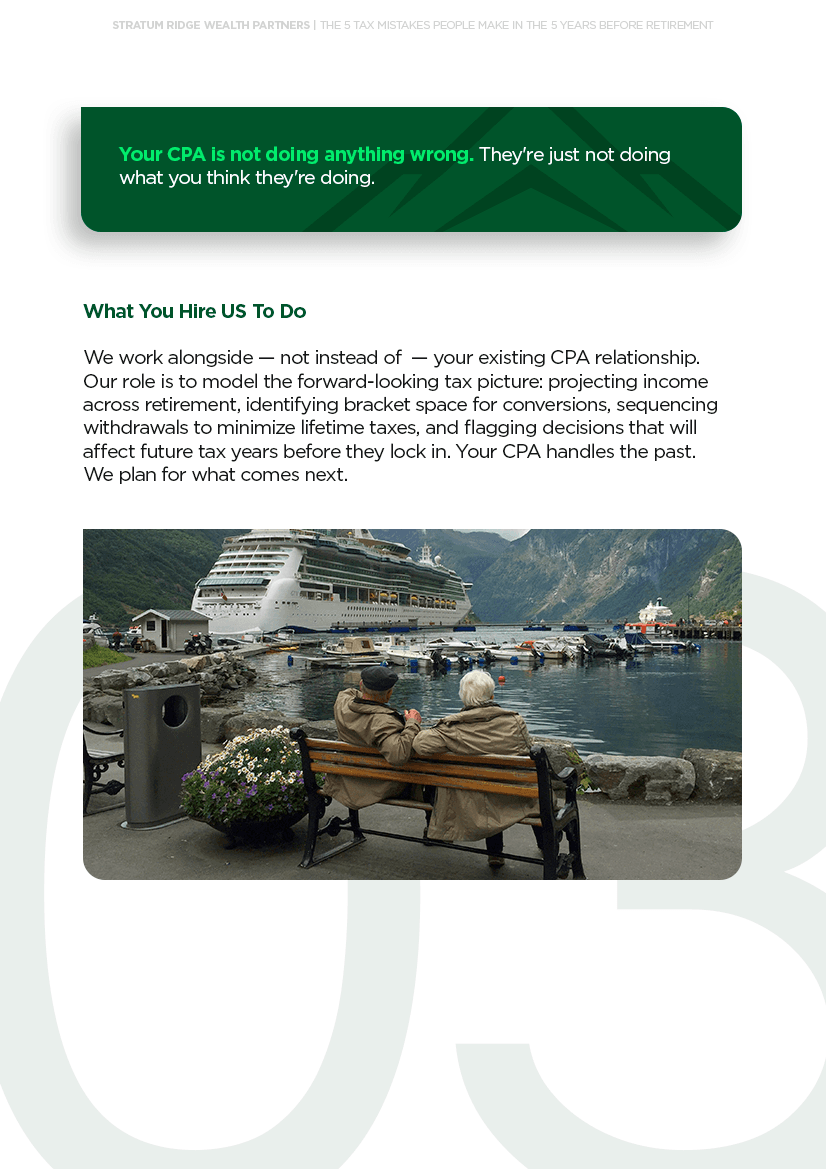 Lead-magnet page about treating a CPA as a year-round tax strategist